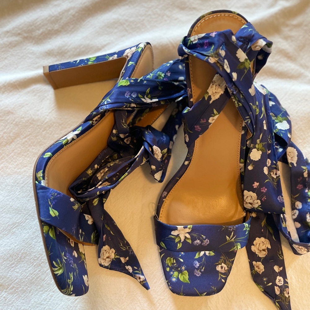 Floral Blue Women's Sandals